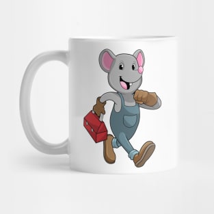 Mouse as Handyman with Toolbox Mug